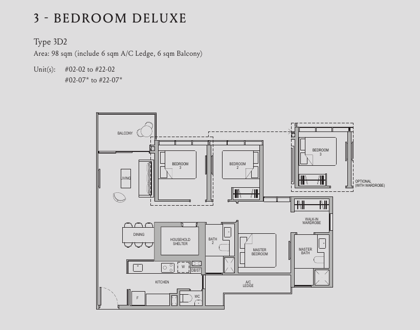 3-Bedroom Deluxe, Type 3D2
