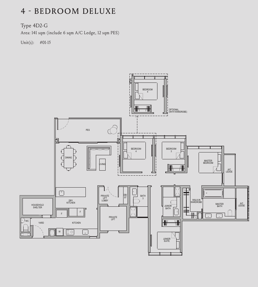 4-Bedroom Deluxe, Type 4D2-G