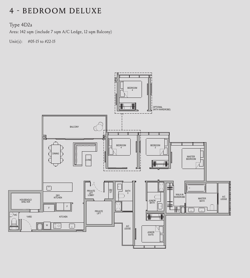 4-Bedroom Deluxe, Type 4D2a